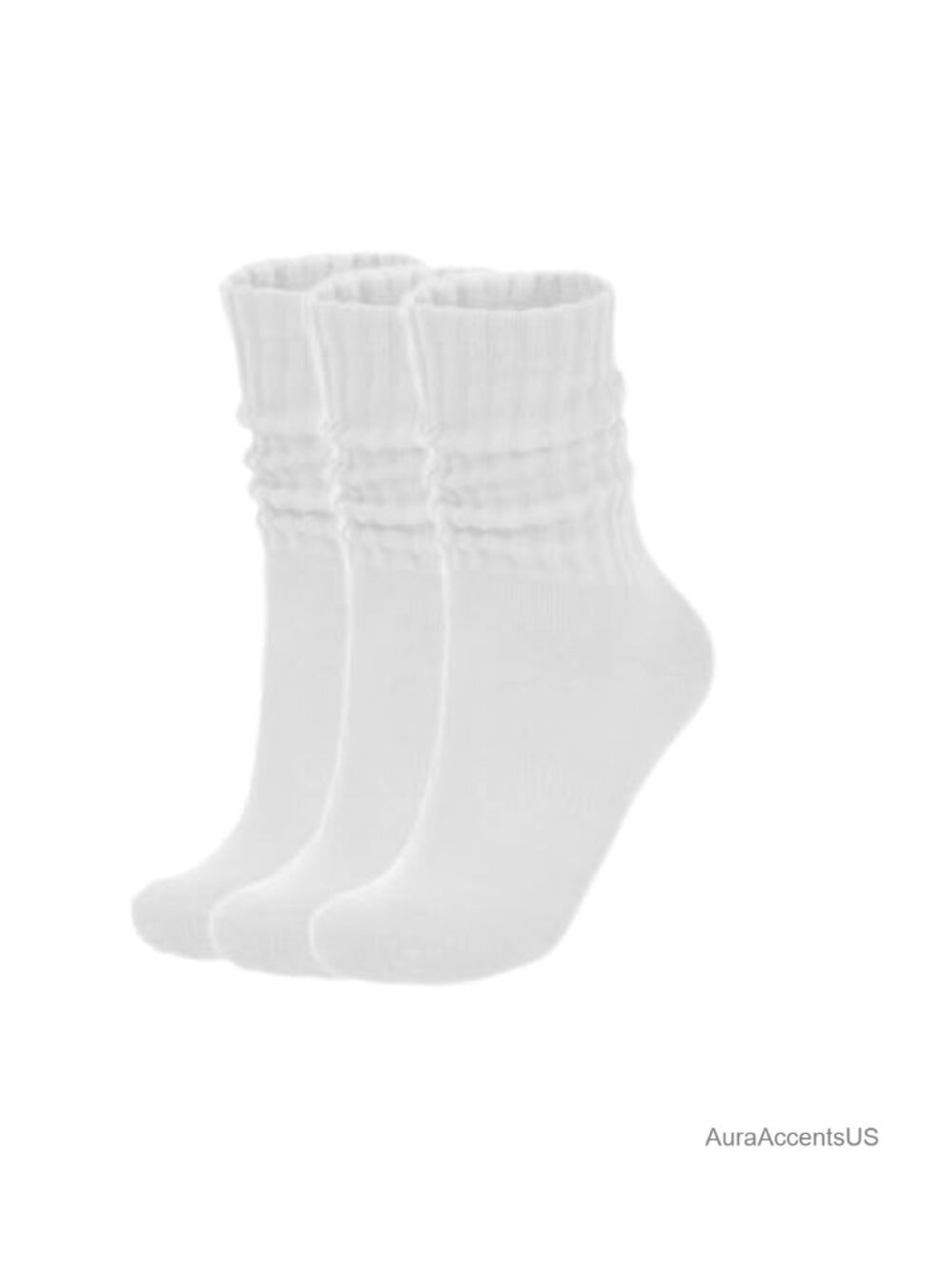 Slouch Socks Cotton Slouchy Scrunch Crew Sock Retro Casual